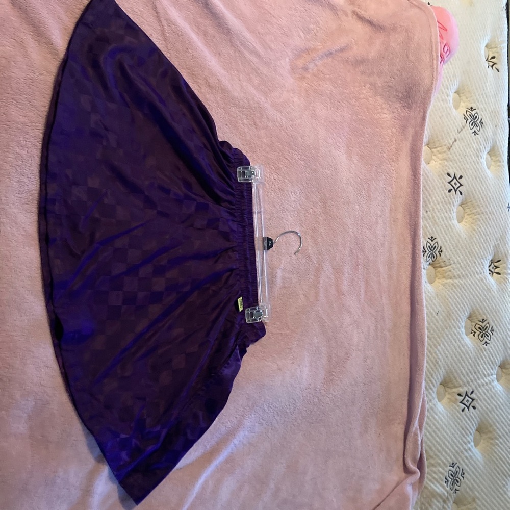 Vfiles sport plus purple checkerboard skirt